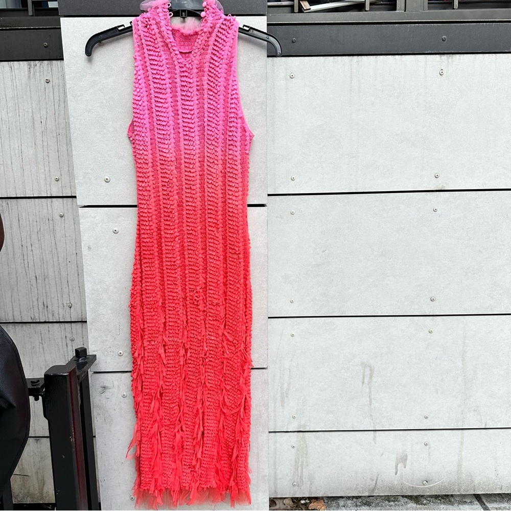 Roberta Einer Angel dress, pink & red ombré